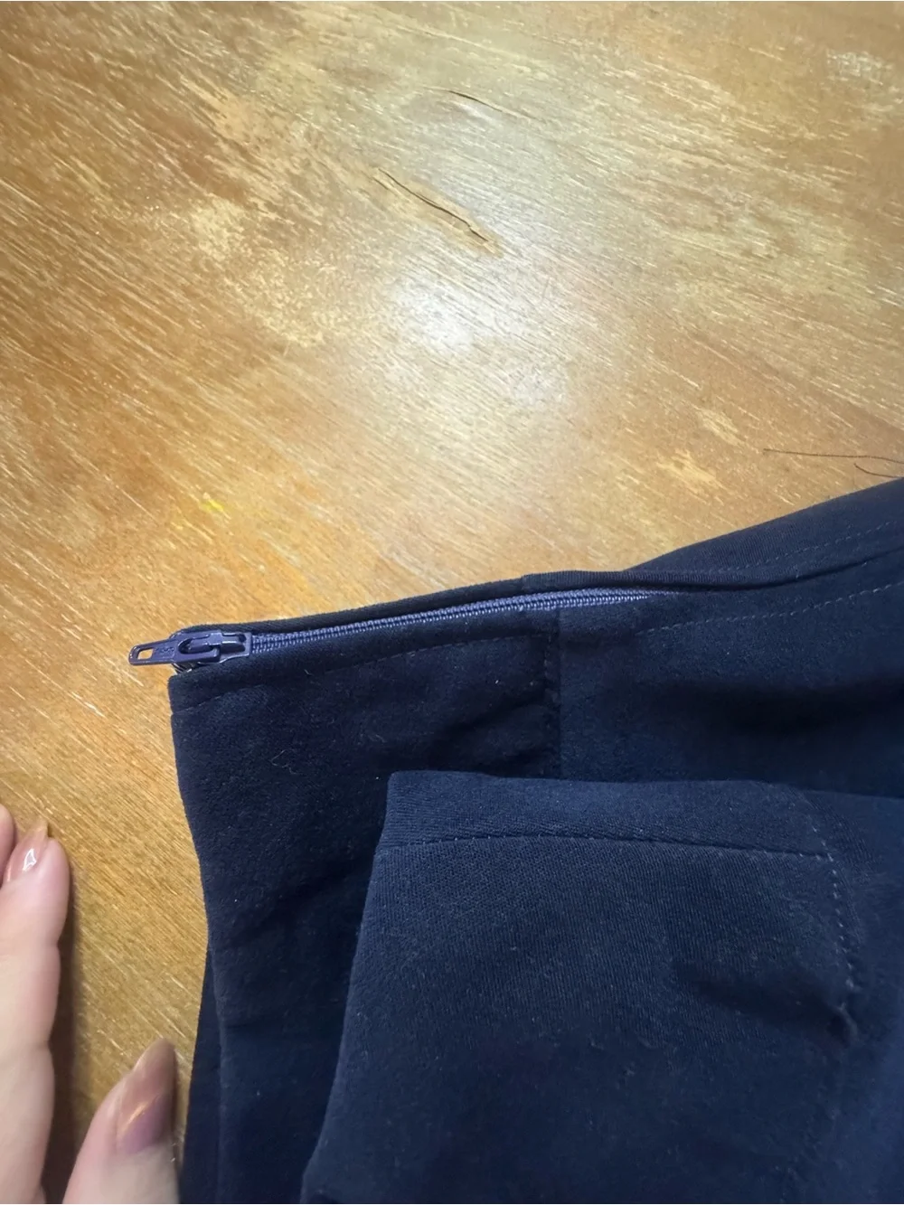 Women's A-Line Skirt in Navy Handmade picture measurements